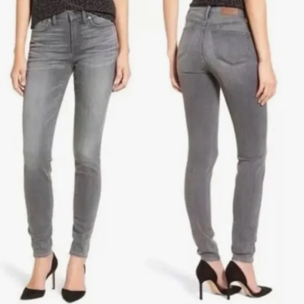 Madewell 9" High Riser Skinny Skinny Jeans Size 27 washed gray - Picture 1 of 7